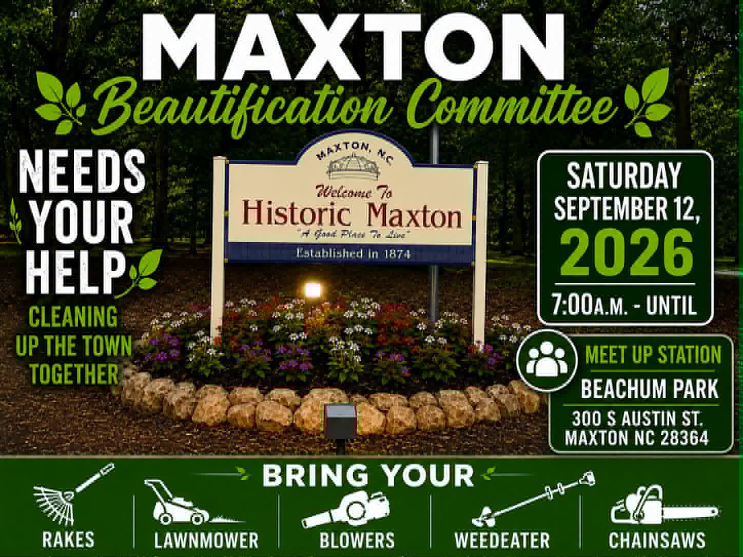Town Clean-Up Day flyer