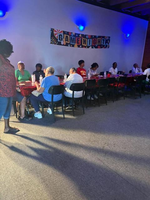 The room set up for Bingo Night