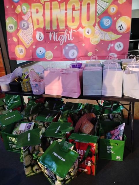 Prize bags waiting to be won