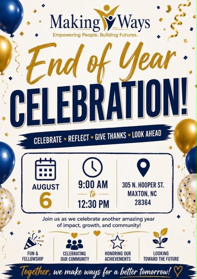 Making Ways End of Year Celebration flyer
