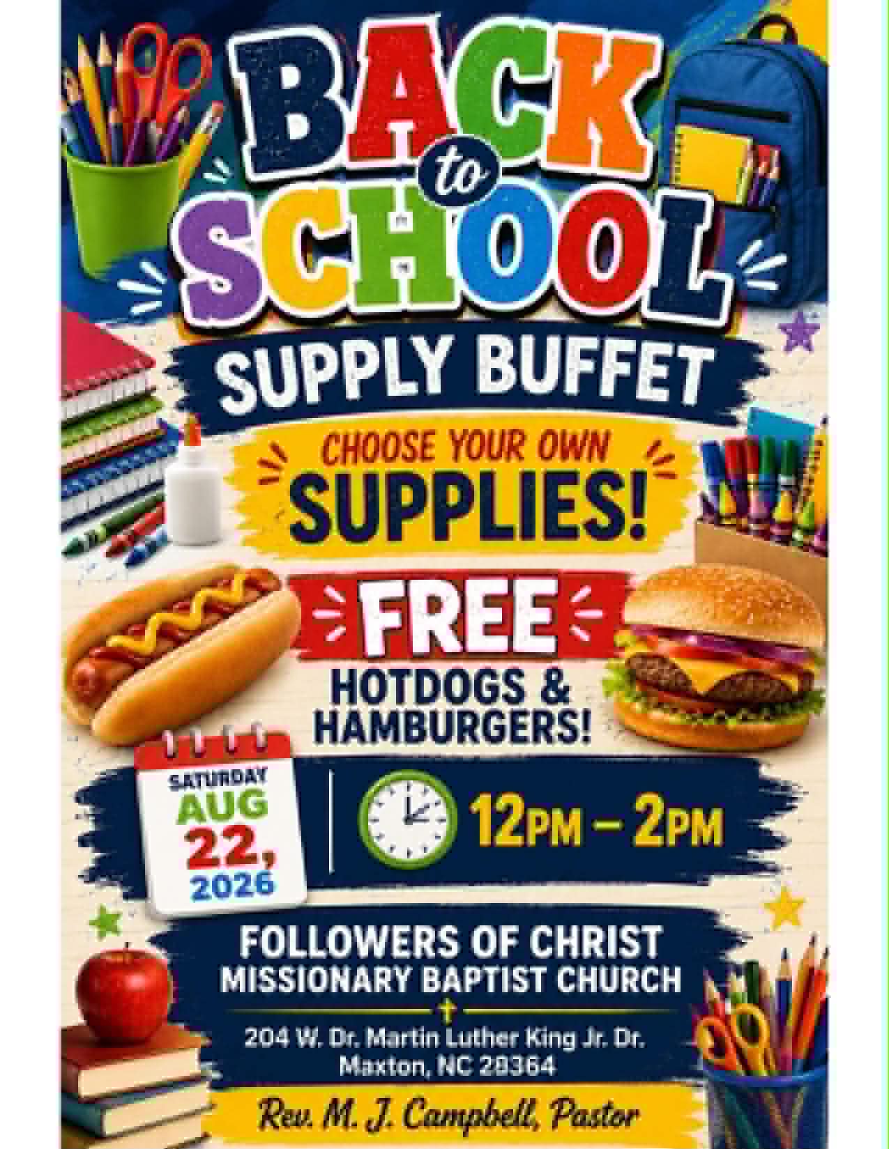 Back to School Supply Buffet flyer